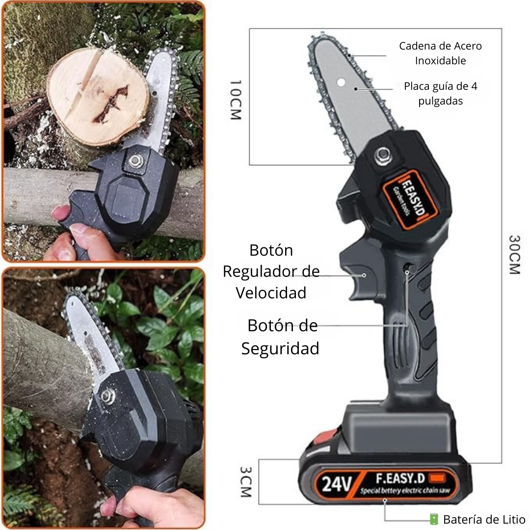 “Powercut: Corta todo. Domina cualquier superficie.”.Motosierra eléctrica de mano!!!