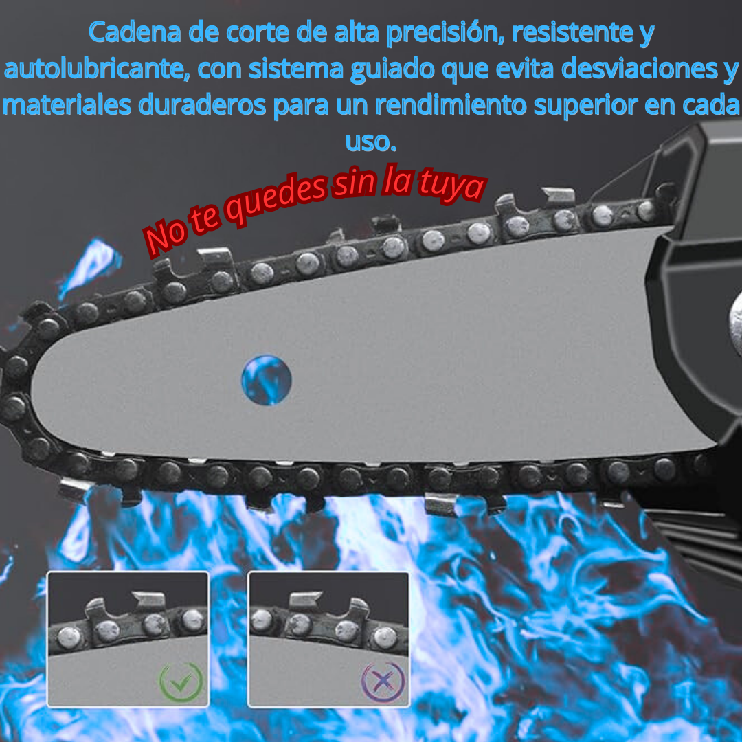 “Powercut: Corta todo. Domina cualquier superficie.”.Motosierra eléctrica de mano!!!